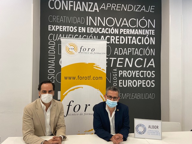 Foro firma un acuerdo de colaboración con Albor Consultores para impulsar la formación en excelencia y geriatría en el sector sociosanitario. Gracias Alfredo Bohorquez por confiar en nosotros.